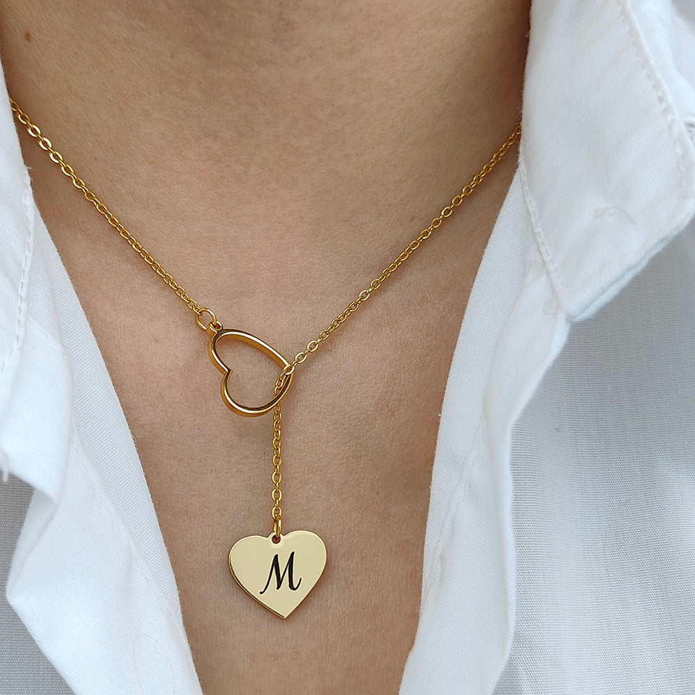 Collier Coeur Collier Avec Initiales Collier Coeur Personnalisé